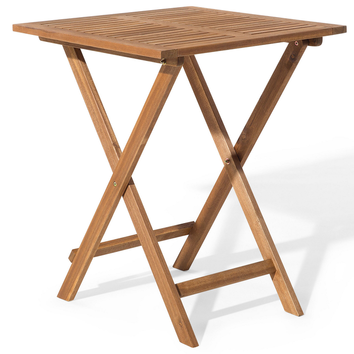 Beliani-FIJI-Bistroset voor 2-Lichte houtkleur |Blauw-Acaciahout