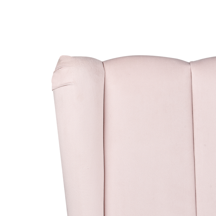 Beliani - MIRIBEL - Tweepersoonsbed - Roze - 140x200 - Fluweel