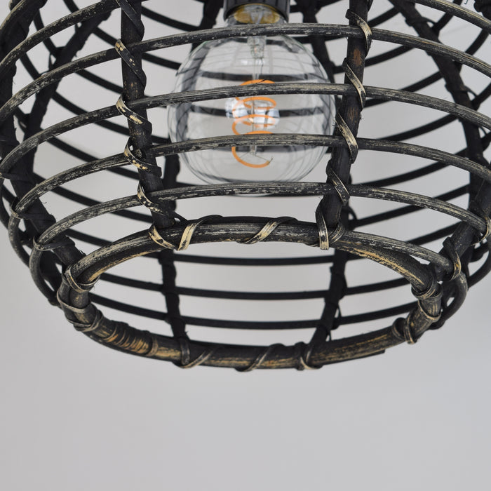 Urban Interiors - Plafondlamp - Bamboe Zwart - Ø30