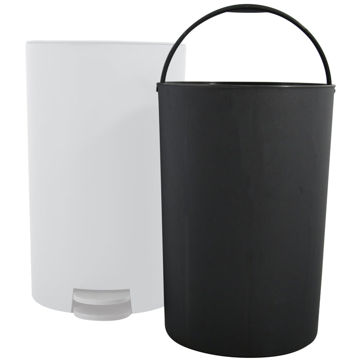 MSV badkamer|toilet pedaalemmer - wit - 3L - 15 x 27 cm