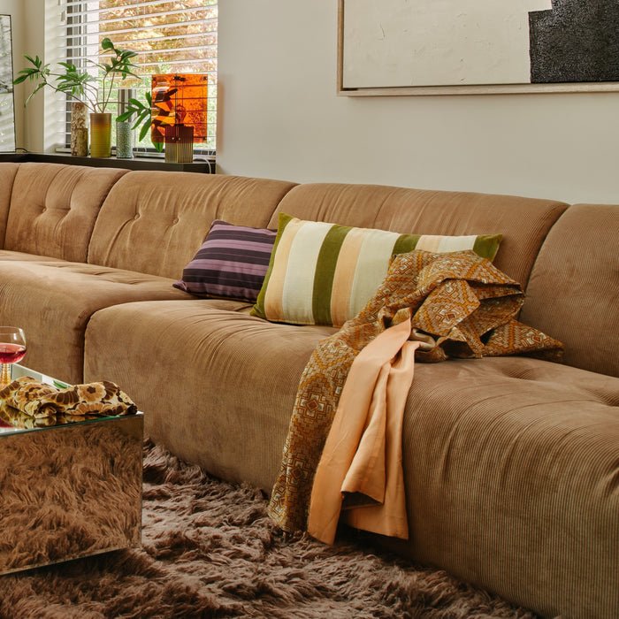 HKliving Striped Velvet Sierkussen 35 x 60 cm - Fields