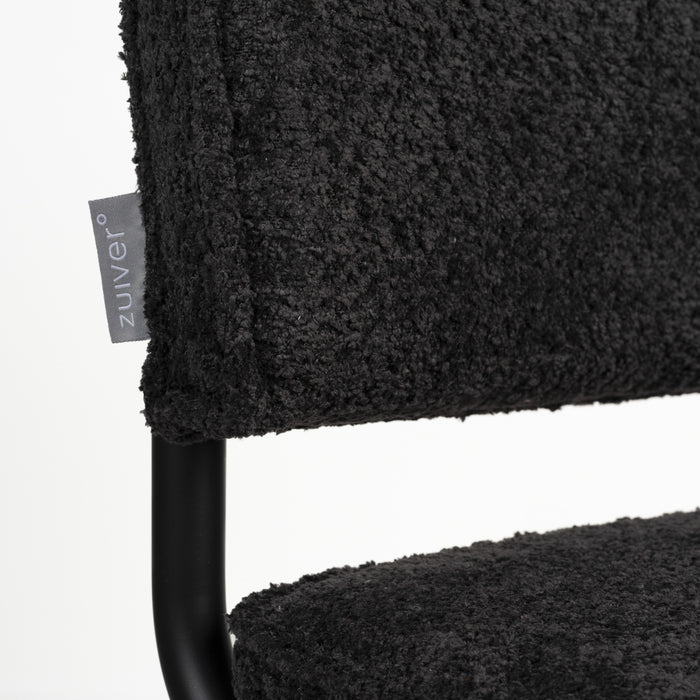 Zuiver Ridge Eetkamerstoel - Bouclé - Zwart