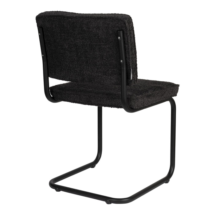 Zuiver Ridge Eetkamerstoel - Bouclé - Zwart