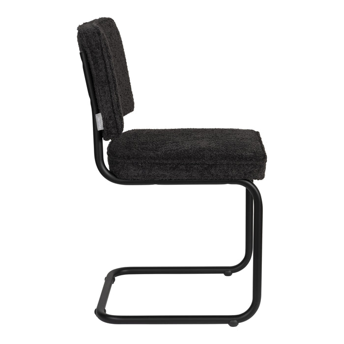 Zuiver Ridge Eetkamerstoel - Bouclé - Zwart