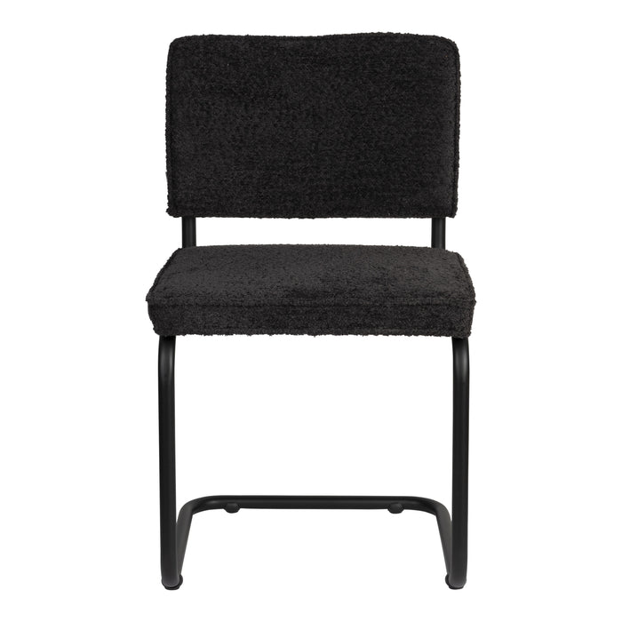 Zuiver Ridge Eetkamerstoel - Bouclé - Zwart