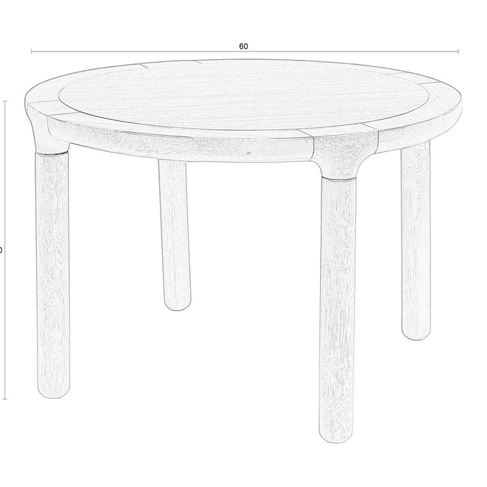 Zuiver Storm Salontafel - Ø 60 cm - Walnoot