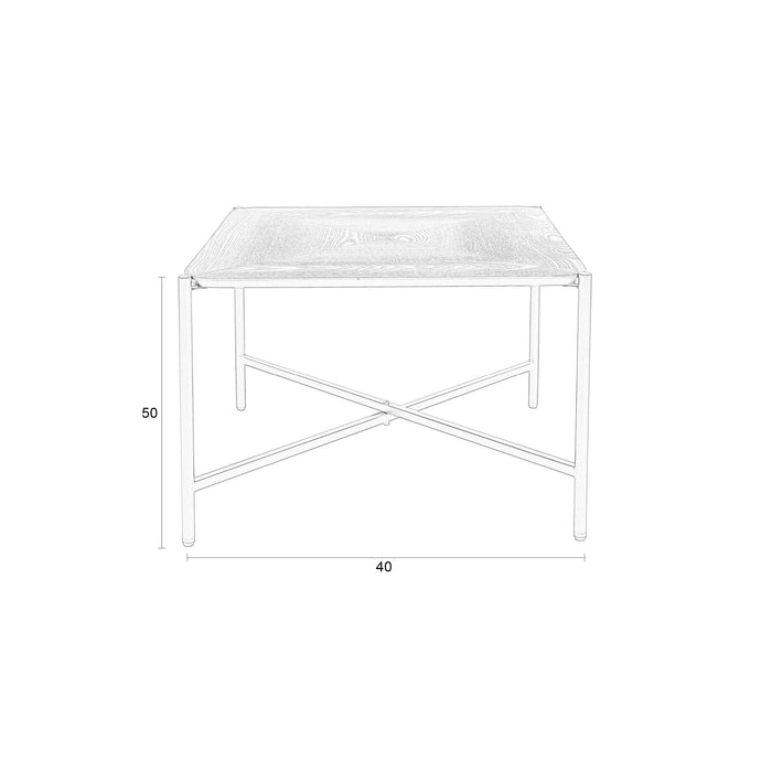 by fonQ Frame Salontafel - 40 x 40 cm - Zwart