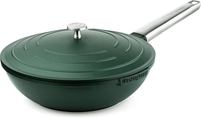 Westinghouse Pannenset - Wokpan 28cm + Grillpan 28cm - Groen