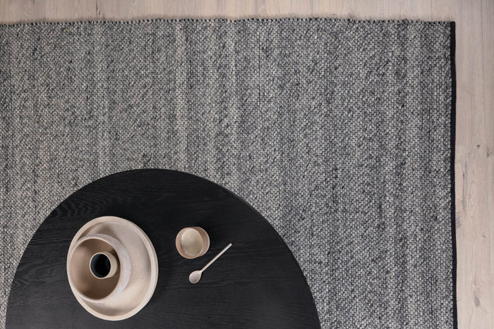 Hioshop Ganga vloerkleed 300x200 cm wol grijs.