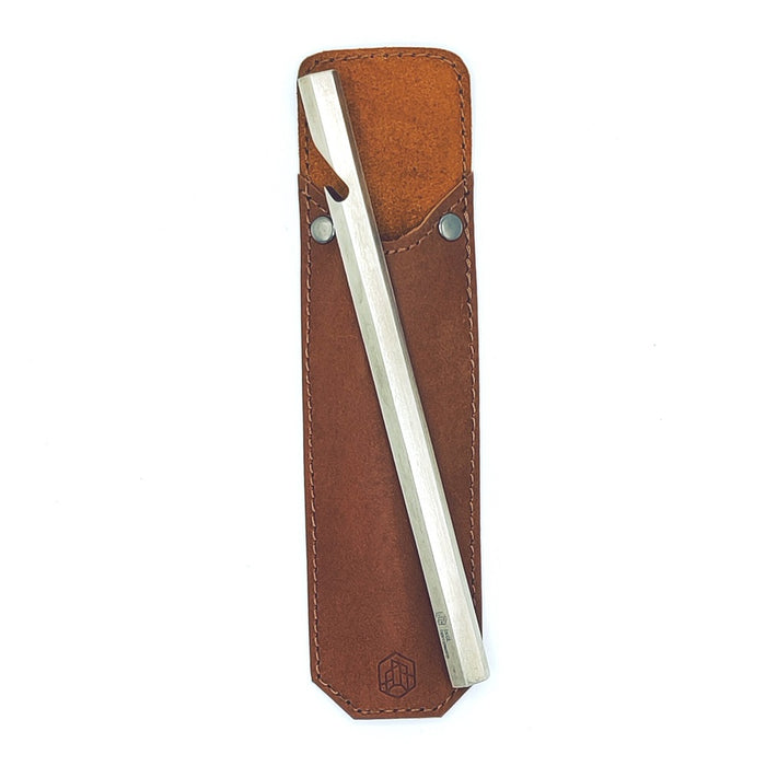 Brût Homeware, Flesopener in leren hoes