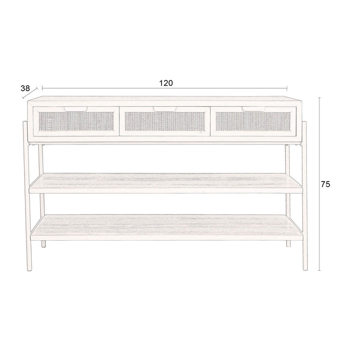 Dutchbone Yasu Sidetable - Zwart