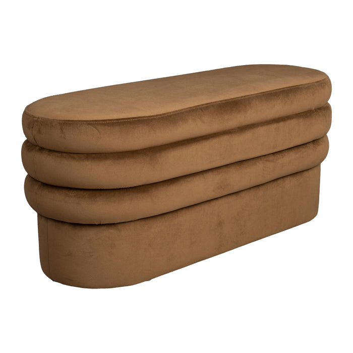 Dutchbone Aditi Bankje - B 93 cm - Cognac