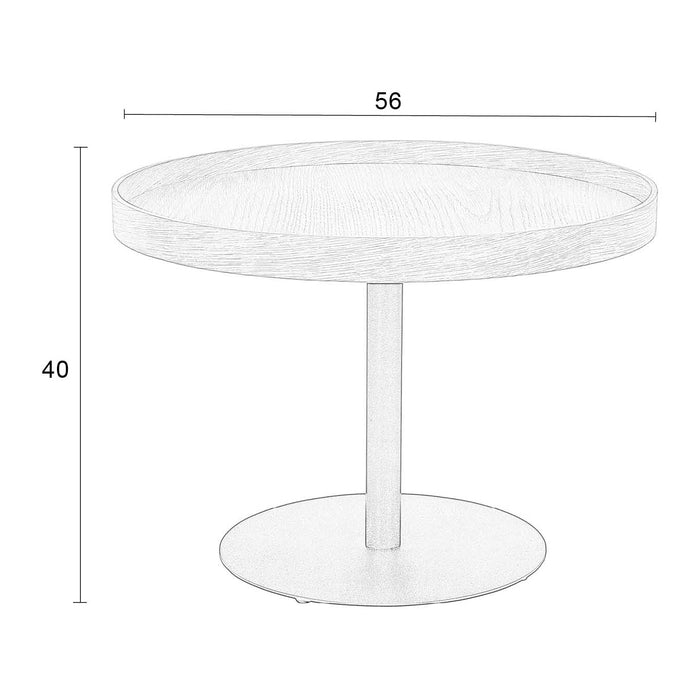 by fonQ Tray Bijzettafel M - Zwart