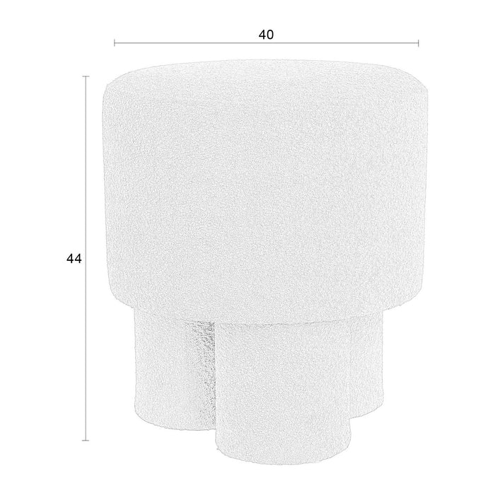 by fonQ Arc Poef Ø 40 cm - Crème