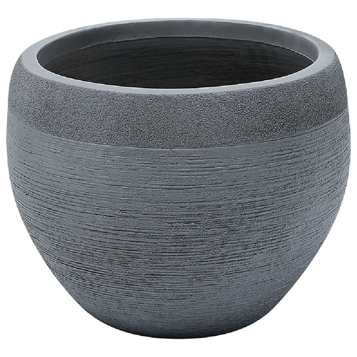 Beliani - ZAKROS - Bloempot - Grijs - 38 cm - Klei-vezelmengsel