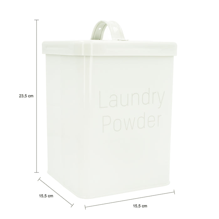 QUVIO Waspoeder box - Metaal - Wit