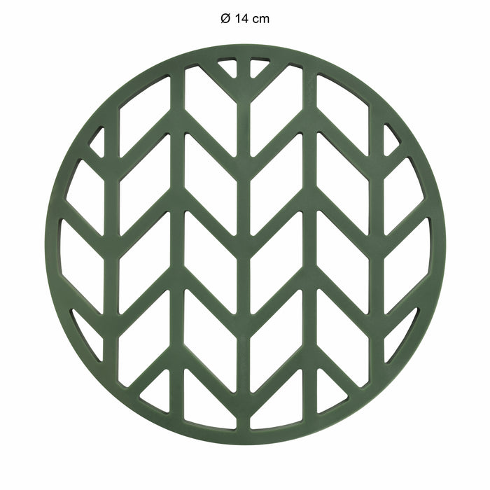 Krumble Pannenonderzetter met pijlen patroon - Groen - Set van 4