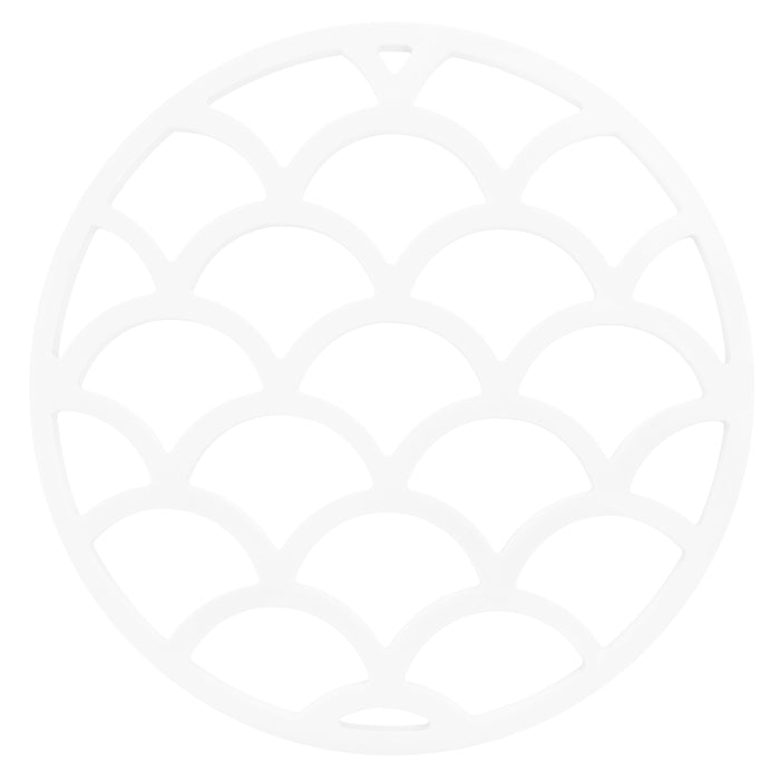 Krumble Pannenonderzetter met schubben patroon - Wit - Set van 2