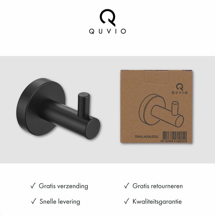 QUVIO Handdoekhouder - Staal - Set van 4