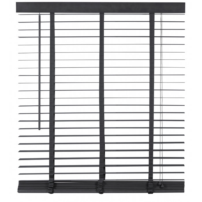 Jaloezie Hout Zwart - Hout - 100x180x5cm (BxHxD)