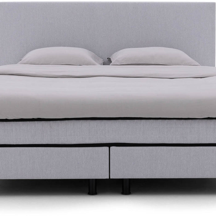 Goossens Boxspring Finn - grijs - 160 x 212 cm cm