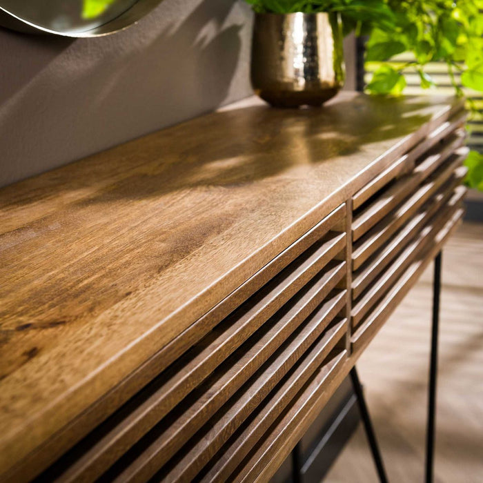 Fraaai - Odila kaptafel 2L 120 cm mangohout