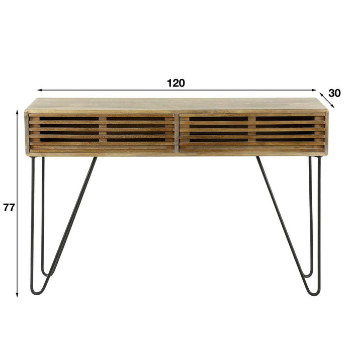 Fraaai - Odila kaptafel 2L 120 cm mangohout