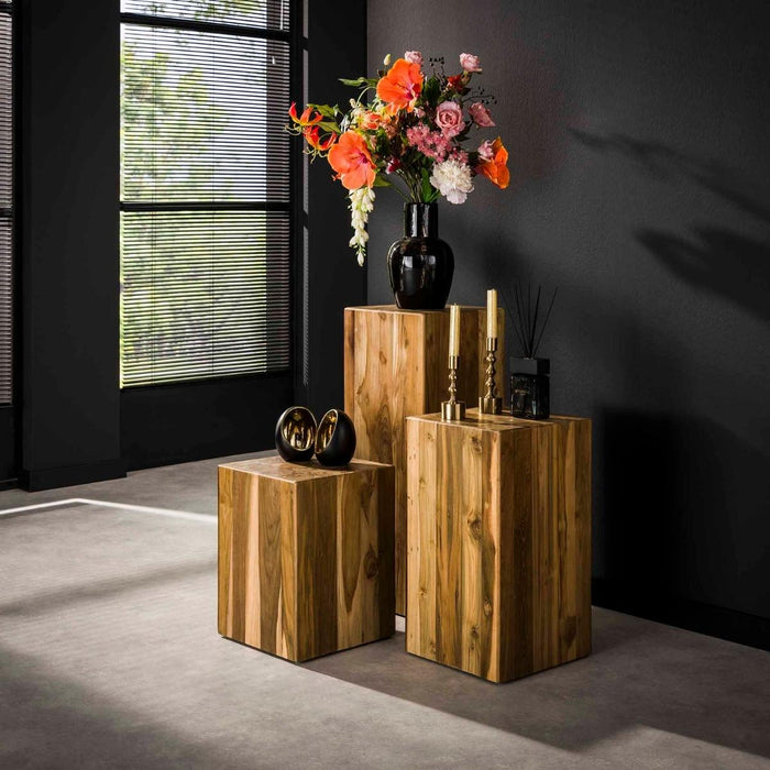 Fraaai - Barry bloemenzuil - 65 cm - naturel