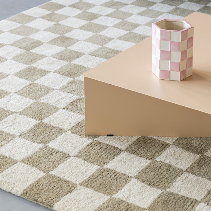 by fonQ Check Vloerkleed 170 x 240 cm - Groen