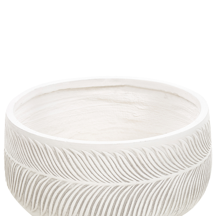 Beliani-FTERO-Bloempot-Gebroken wit-43 x 43 x 23 cm-Kleivezel