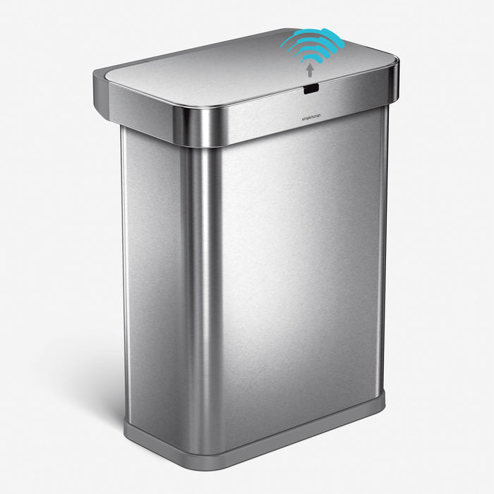 Sensor Afvalemmer, Voice Control, 58 L, Zilver - Simplehuman