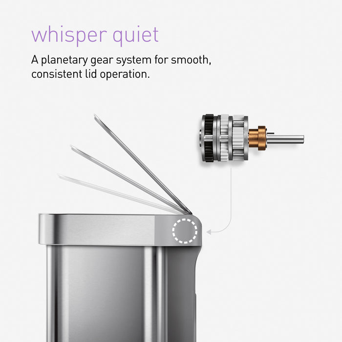 Sensor Afvalemmer, Voice Control, 58 L, Zilver - Simplehuman