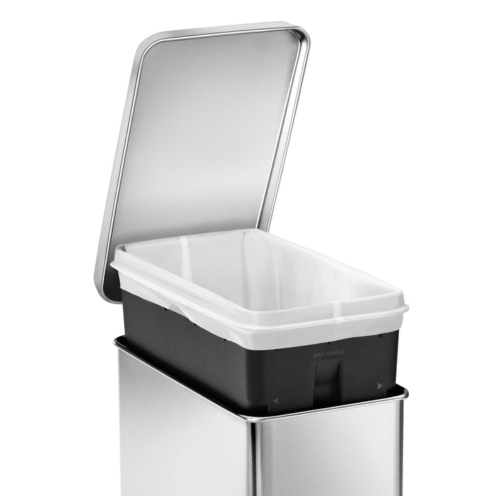Afvalemmer Profile Brushed RVS, 10 liter - Simplehuman