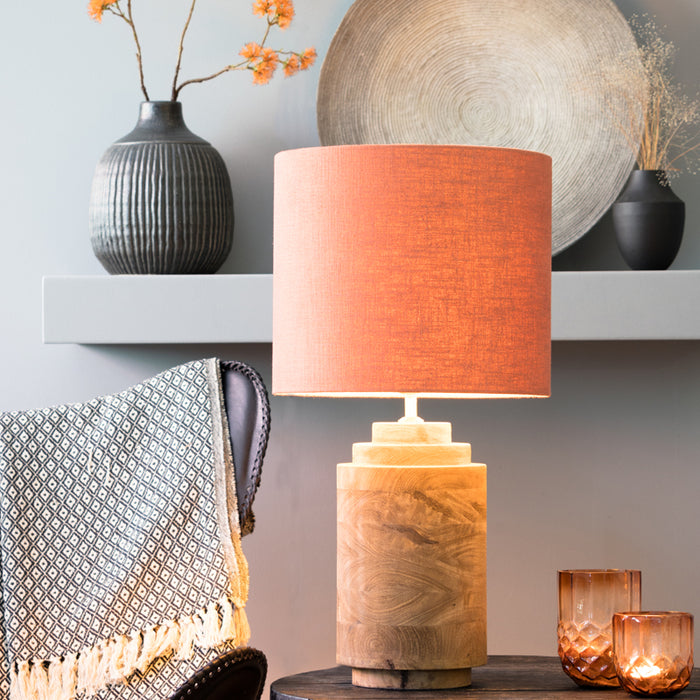 Light & Living Light&living Lampvoet Ø20x43 cm RACCO hout donker bruin