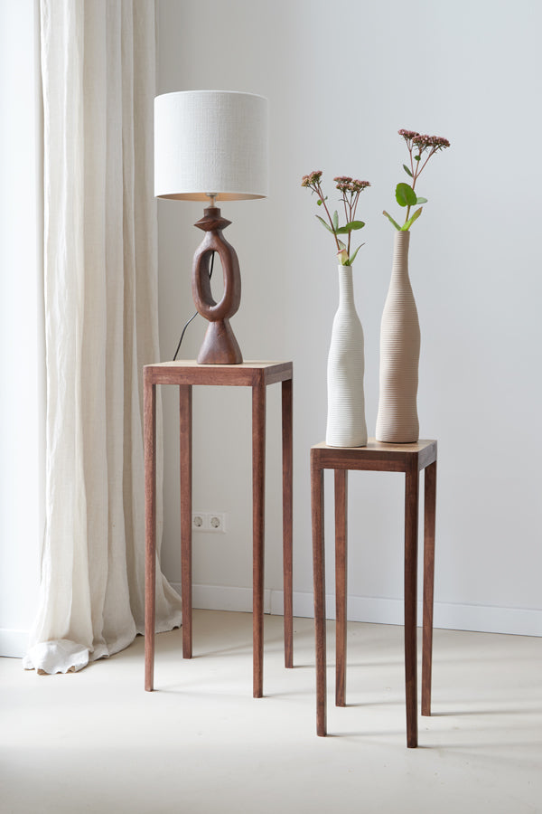 Light&living Lampvoet 14x12x58 cm DJANGO hout mat roodbruin