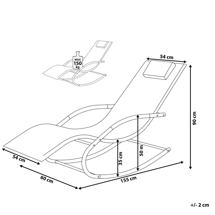 Beliani - CARANO II - Strandstoel - Rood - Staal