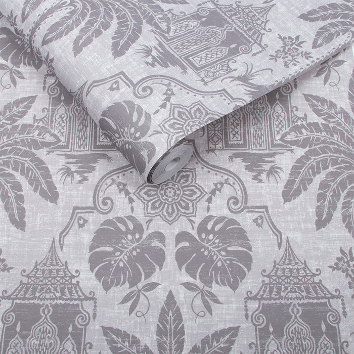 Graham & Brown vliesbehang Imperial Grey grijs