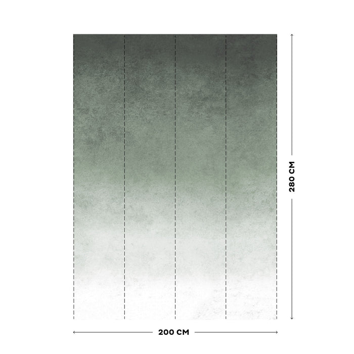 Art for the Home Fotobehang - Fading Concrete - Groen - 280x200cm