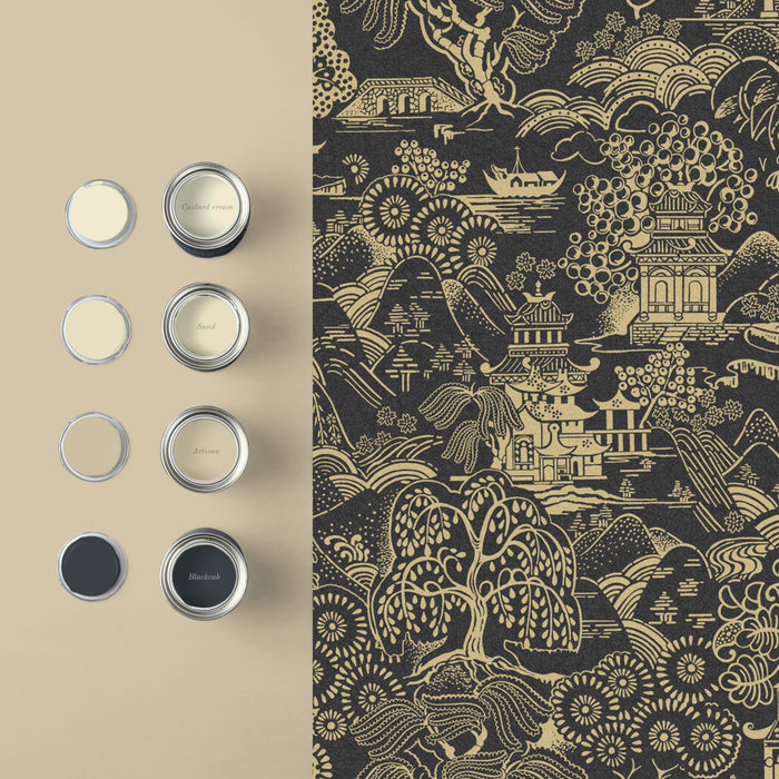 Graham & Brown Vliesbehang - Basuto Black Gold - 10mx53cm