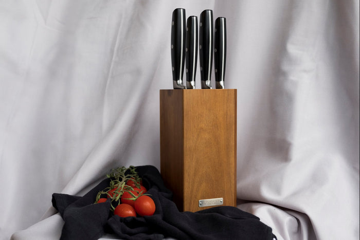 Diamant Sabatier Messenblok Alsace - Acacia Hout - 4-delig - RVS|POM