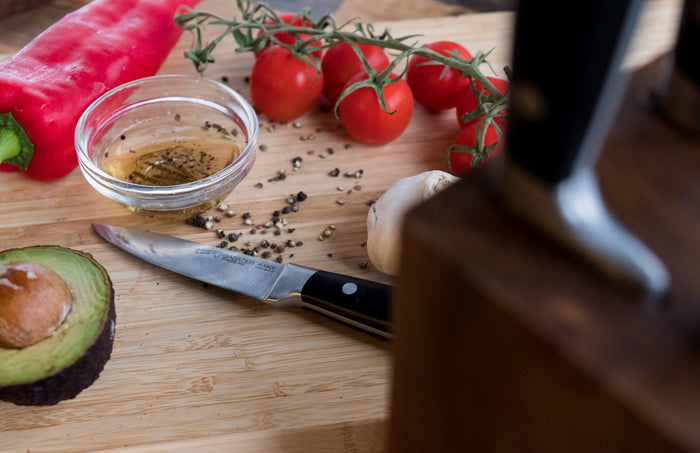 Diamant Sabatier Messenblok Alsace - Acacia Hout - 4-delig - RVS|POM