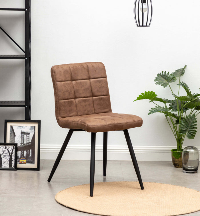 Furnihaus Eetkamerstoel Collin microvezel taupe