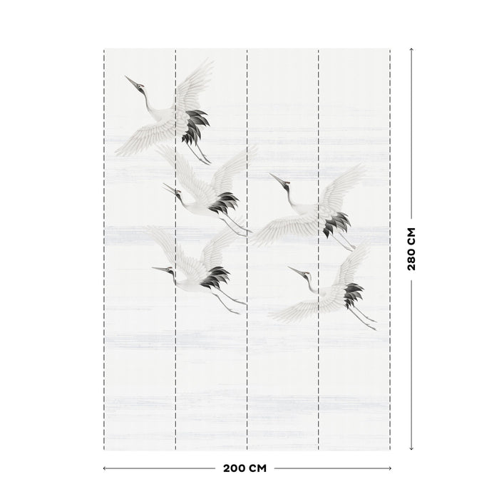 Art for the Home Fotobehang - Kraanvogels - 280x200cm