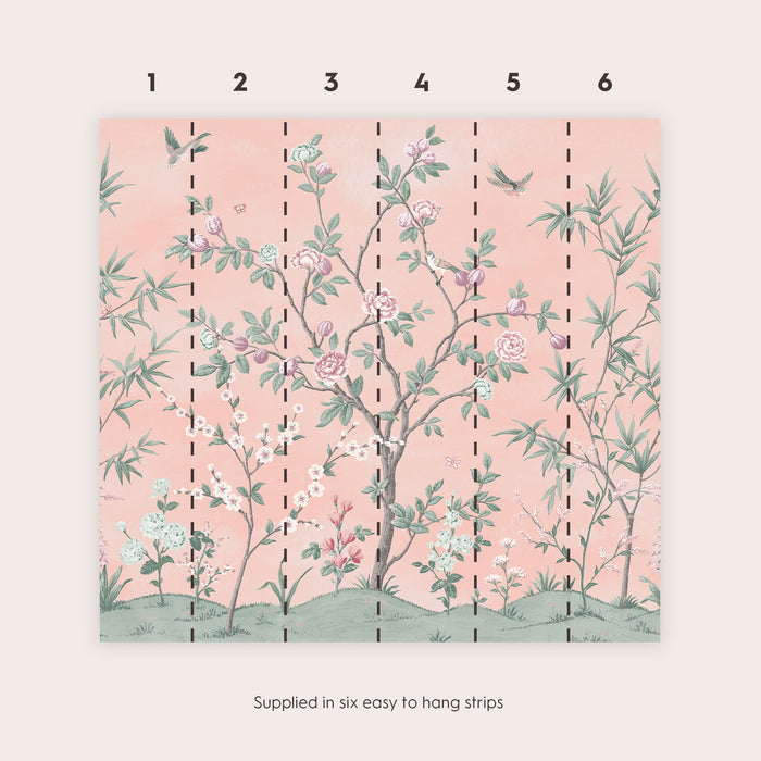 Laura Ashley Eglantine Fotobehang - Planten - 280x300cm - Roze