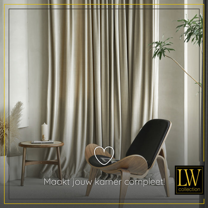 LW Collection Kant en klaar gordijnen taupe 140x270cm