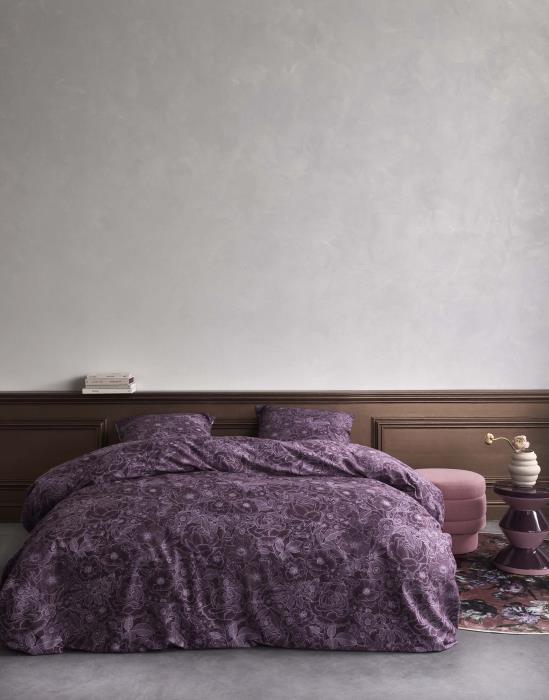 Essenza Camille Dekbedovertrek Plum wine 200 x 220 cm