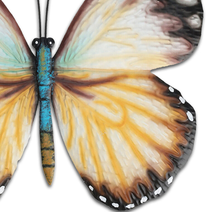 Pro Garden wandvlinder - tuindecoratie - metaal - 31 x 23 cm