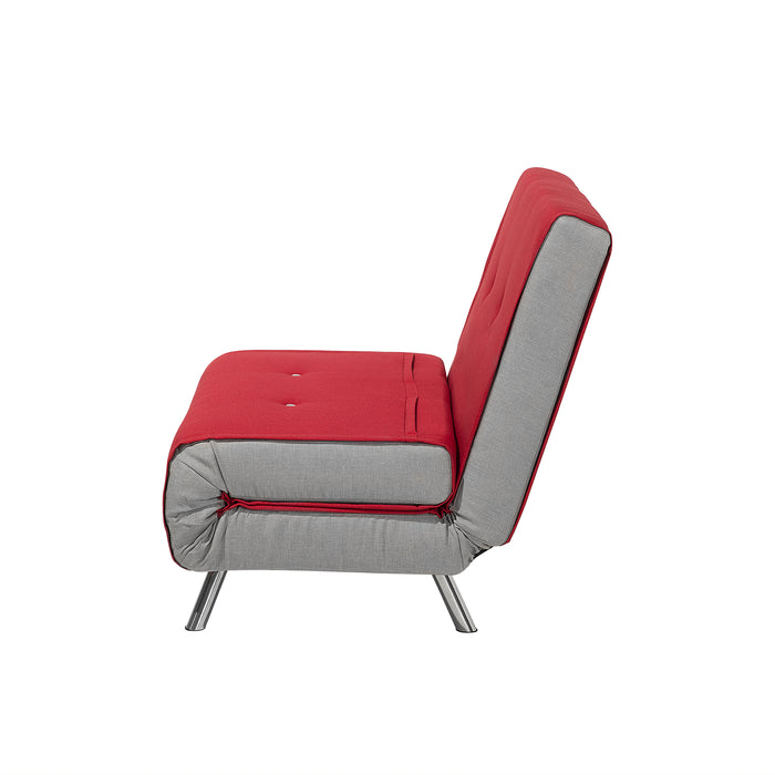 Beliani - FARRIS - Slaapbank 1-zit - Rood - Polyester