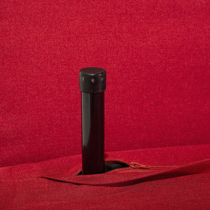 Beliani - FARRIS - Slaapbank 1-zit - Rood - Polyester