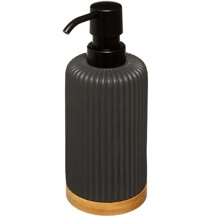5Five Zeeppompje van kunststeen - antraciet - 270 ml - zeepdispenser